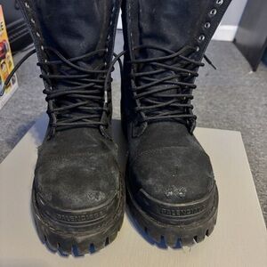 Balenciaga Dark Combat Boots